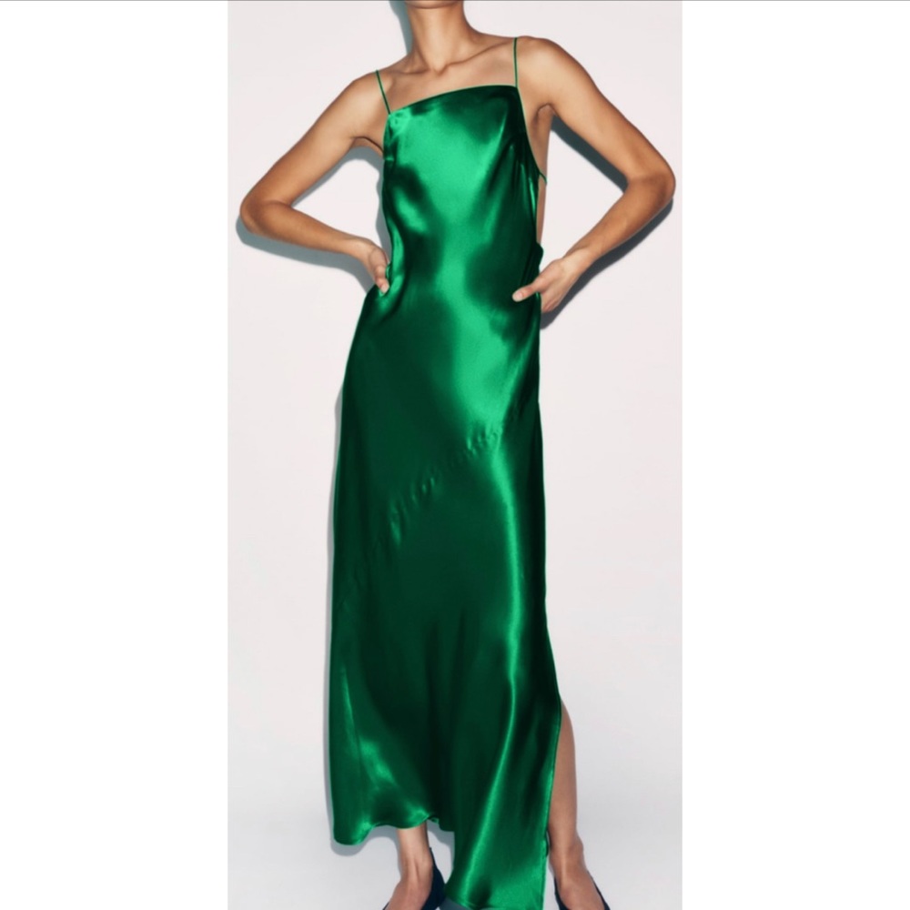 Zara dress, size small, color green